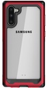 Ghostek Atomic Slim Galaxy Note 10 Clear Case With Super Space Metal Bumper Design Military Grade Aluminum Heavy Duty Protection Wireless Charging Compatible 2019 Galaxy Note10 5g (6.3 Inch) - (Red)
