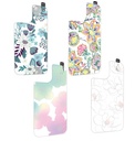 Fortress Swipe Style Inserts (4-Pack) Compatible With Iphone 13 Infinite Glass Case, Durable Inserts, Swappable Designs (Floral Forms Collection)