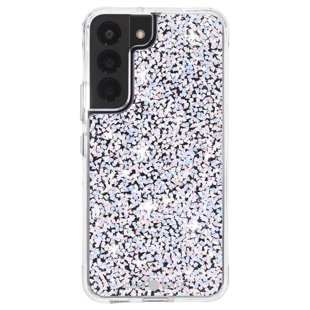 Case-Mate Samsung Galaxy S22 Case - 6.1" Twinkle Stardust - 10ft Drop Protection With Wireless Charging - Luxury Bling Glitter Cover For S22 5g - Lightweight, Anti Scratch, Shock Absorbing Materials
