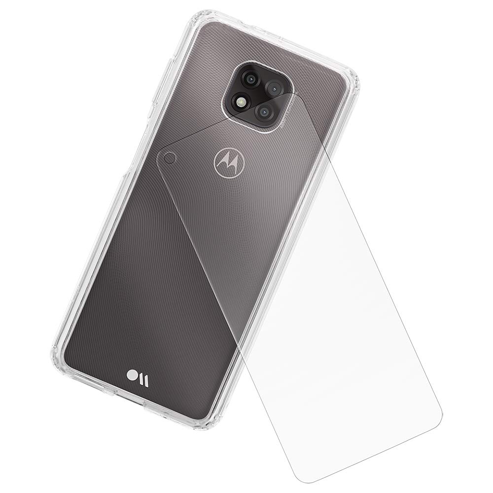 Case-Mate - Protection Pack - Clear Case & Screen Protector For Motorola G Power - 10 Ft Drop Protection - 6.4 Inch - Clear