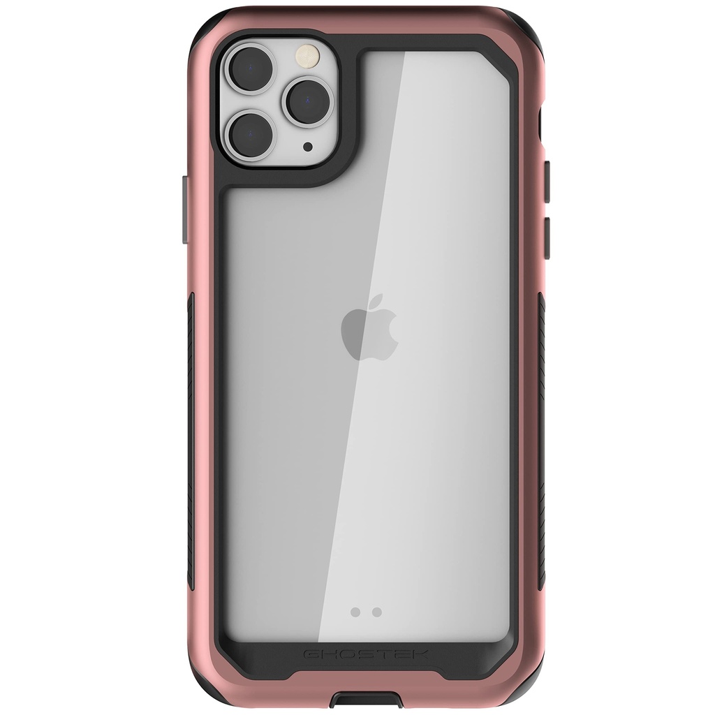 Ghostek Atomic Slim Pink Phone Case Iphone 11 Clear Protective Covers With Lightweight Aluminum Metal Bumper Premium Shock-Absorbent Drop Protection Designed For 2019 Apple Iphone 11 (6.1 Inch) (Pink)