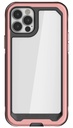 Ghostek Atomic Slim Iphone 12 Case & 12 Pro Case - Lightweight Aluminum Bumper Protective Phone Case, Shockproof Tested, Wireless Charging Compatible Case For Iphone 12 & 12 Pro 5g(6.1", 2020)(Pink)