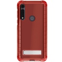 Ghostek Covert Moto G Power Clear Case With Stand Super Slim Thin Shockproof Design Heavy Duty Protection Hand Gripper Bumper Wireless Charging Compatible For 2020 Moto G Power (6.4 Inch) - (Pink)