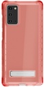 Ghostek Covert Galaxy Note 20 Clear Case With Kickstand And Secure Hand Grip Bumper Super Thin Slim Fit Design And Wireless Charging Compatible Cover For 2020 Galaxy Note20 5g (6.7 Inch) - (Pink)