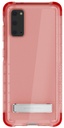 Ghostek Covert Galaxy S20 Clear Case With Built-In Stand And Secure Hand Grip Bumper Super Thin Slim Fit Design And Wireless Charging Compatible Phone Cover For 2020 Galaxy S20 5g (6.2 Inch) - (Pink)
