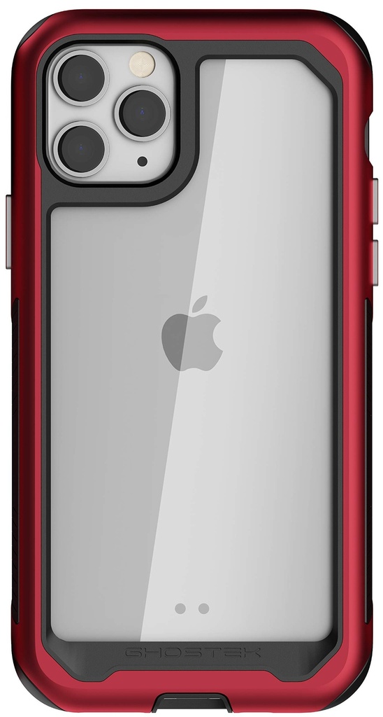 Ghostek Atomic Slim Bumper Iphone 11 Pro Case Red Clear Shockproof Aluminum Metal Frame Heavy Duty Protection Premium Strong Protective Phone Covers Designed For 2019 Apple Iphone 11 Pro (5.8in) (Red)