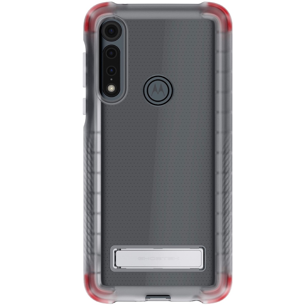 Ghostek Covert Moto G Power Clear Case With Stand Super Slim Thin Shockproof Design Heavy Duty Protection Hand Gripper Bumper Wireless Charging Compatible For 2020 Moto G Power (6.4 Inch) - (Clear)