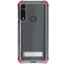 Ghostek Covert Moto G Power Clear Case With Stand Super Slim Thin Shockproof Design Heavy Duty Protection Hand Gripper Bumper Wireless Charging Compatible For 2020 Moto G Power (6.4 Inch) - (Clear)