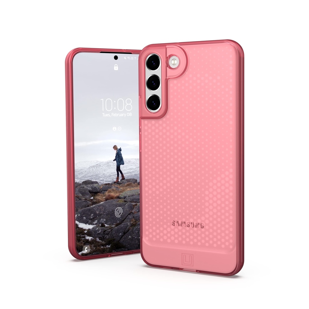 Urban Armor Gear [U] By Uag Designed For Samsung Galaxy S22 Plus Case Clear Red Clay Lucent Slim Fit Lightweight Stylish Transparent Impact Resistant Protective Phone Cover, [6.6 Inch Screen]