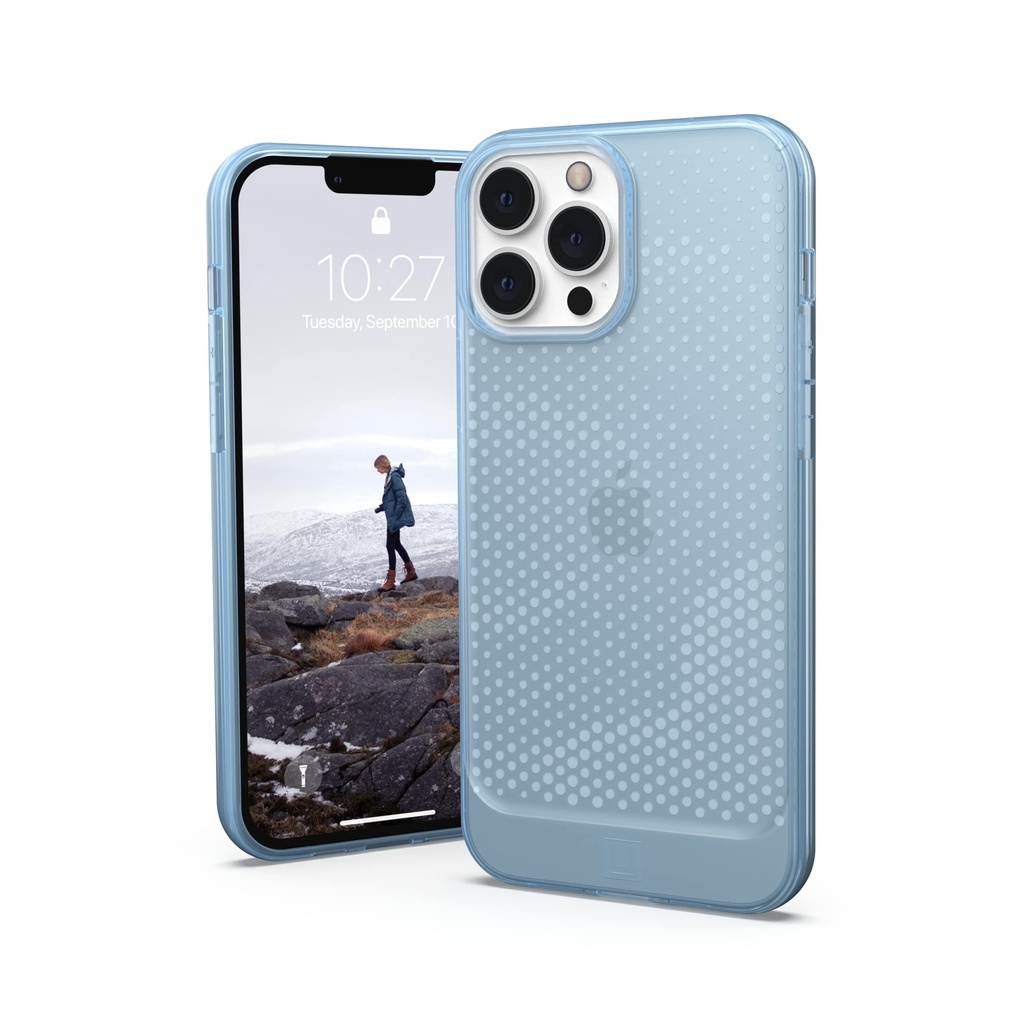 Urban Armor Gear [U] By Uag Designed For Iphone 13 Pro Max Case Clear Ice Lucent Slim Fit Lightweight Stylish Transparent Impact Resistant Protective Phone Cover, [6.7 Inch Screen]