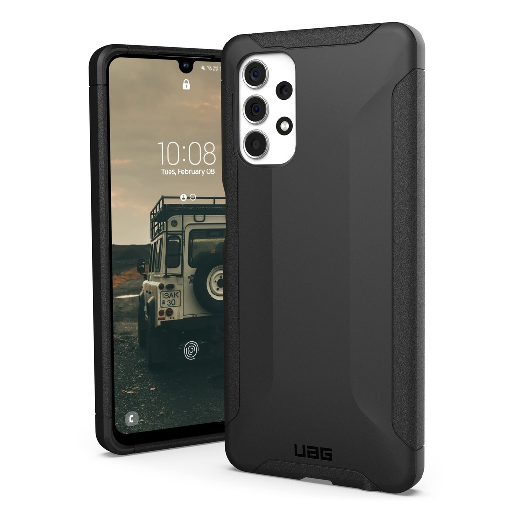 Urban Armor Gear Uag Designed For Galaxy A13 4g (Sm-A135f) Case [6.6-Inch Screen] Scout Rugged Sleek Shockproof Lightweight Antimicrobial Military Drop Tested Protective Cover, Black