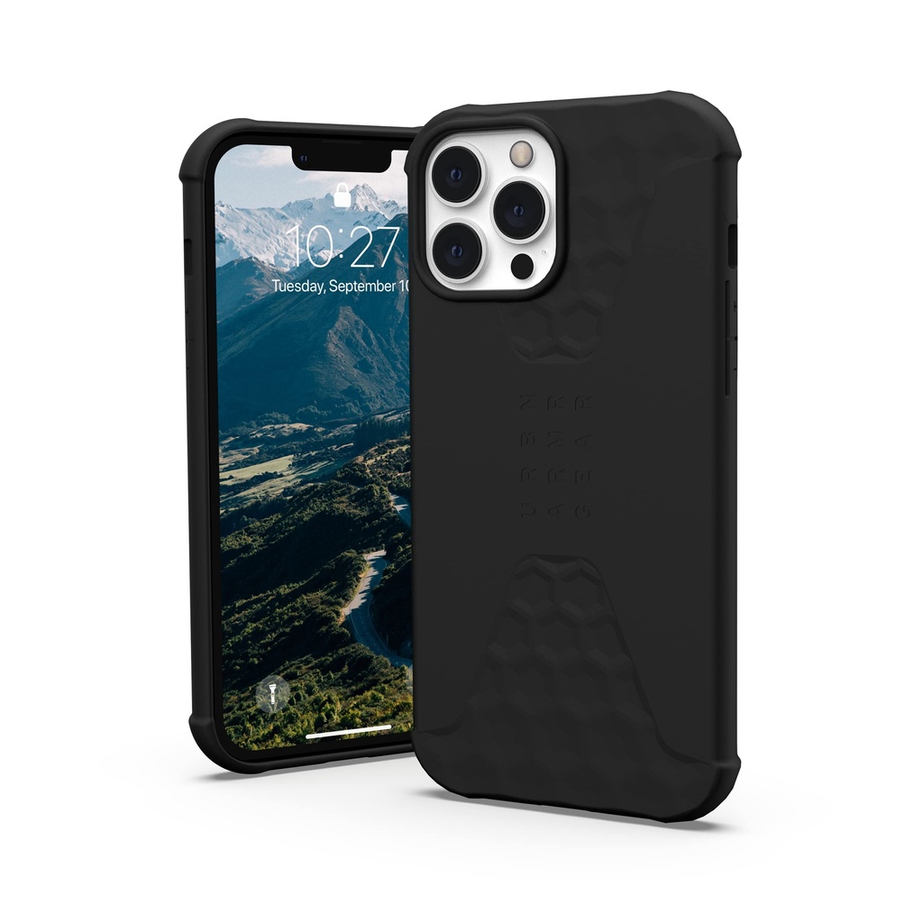 Urban Armor Gear Uag Designed For Iphone 13 Pro Max Case Black Ultra-Thin Shock-Absorbent Sleek Smooth Soft Touch Silicone Standard Issue Protective Cover, [6.7 Inch Screen]