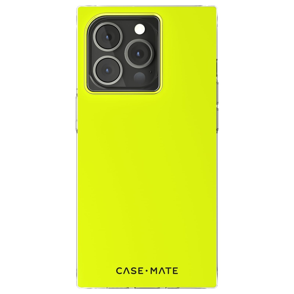 Case-Mate Blox Iphone 14 Pro Case - Neon Lemon [10ft Drop Protection] [Compatible With Magsafe] Magnetic Bumper Cover With Edges For Iphone 14 Pro 6.1", Anti-Scratch, Shockproof, Slim Fit