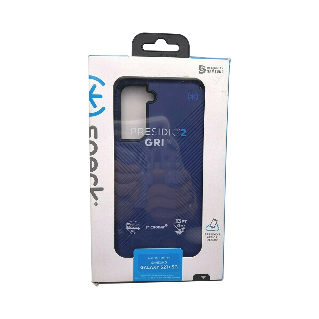 Speck Products Presidio2 Grip Samsung Galaxy S21+ 5g Case, Coastal Blue/Black/Storm Blue