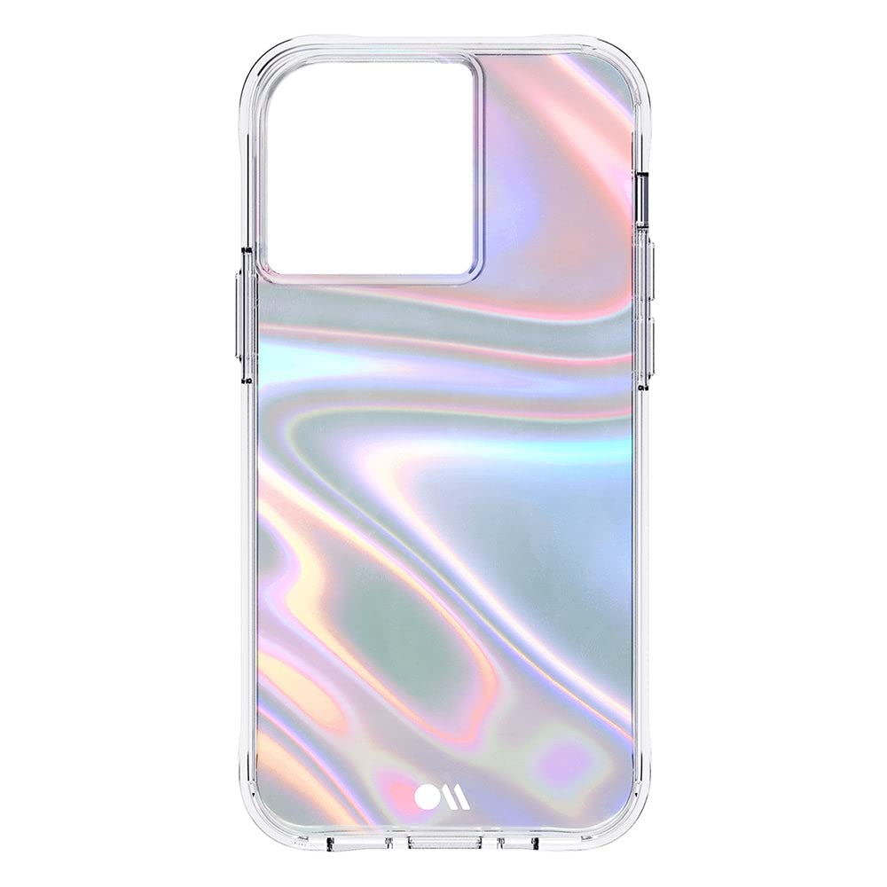 Case-Mate Soap Bubble Iphone 13 Pro Case [10ft Drop Protection] [Wireless Charging Compatible] Luxury Cover For Iphone 13 Pro 6.1" - Iridescent Swirl Effect. Anti-Scratch, Shock Absorbing - Iridescent