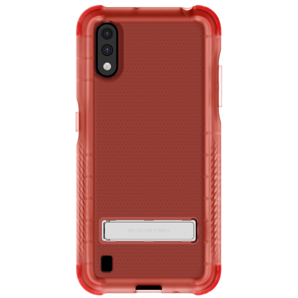 Ghostek Covert Galaxy A01 Case Clear With Kickstand Super Slim Fit Shockproof Design With Scratch Resistant Back And Anti Slip Hand Grip Wireless Charging Compatible 2020 Galaxy A01 (5.7 Inch) - Pink