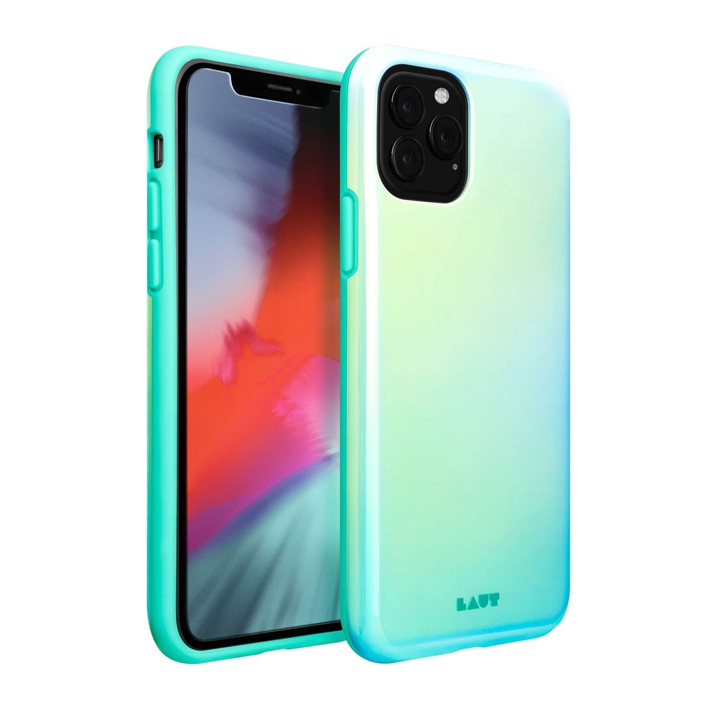 Laut | Huex Fades For Iphone 11 Pro Max | Color Fade Iridescent Design | Air Frame Technology | 13ft./ 4m Impact Protection | Easy To Snap On & Off | Qi Wireless Charger Compatible • Mint