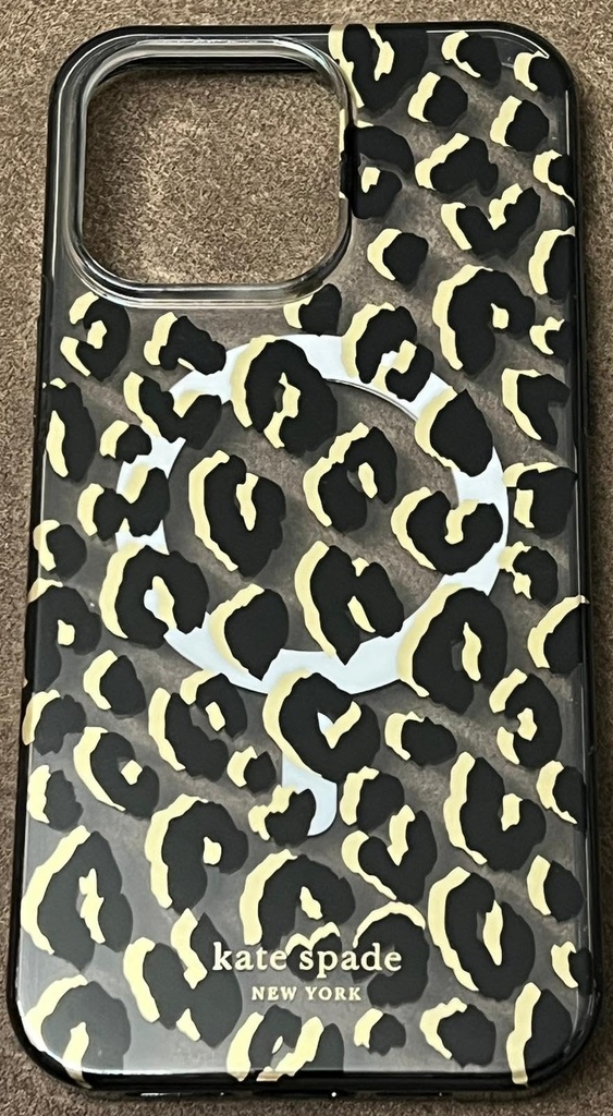 Kate Spade New York Protective Hardshell Case Compatible With Magsafe For Apple Iphone 14 Pro Max - City Leopard Black [Ksiph-237-Ctlb]