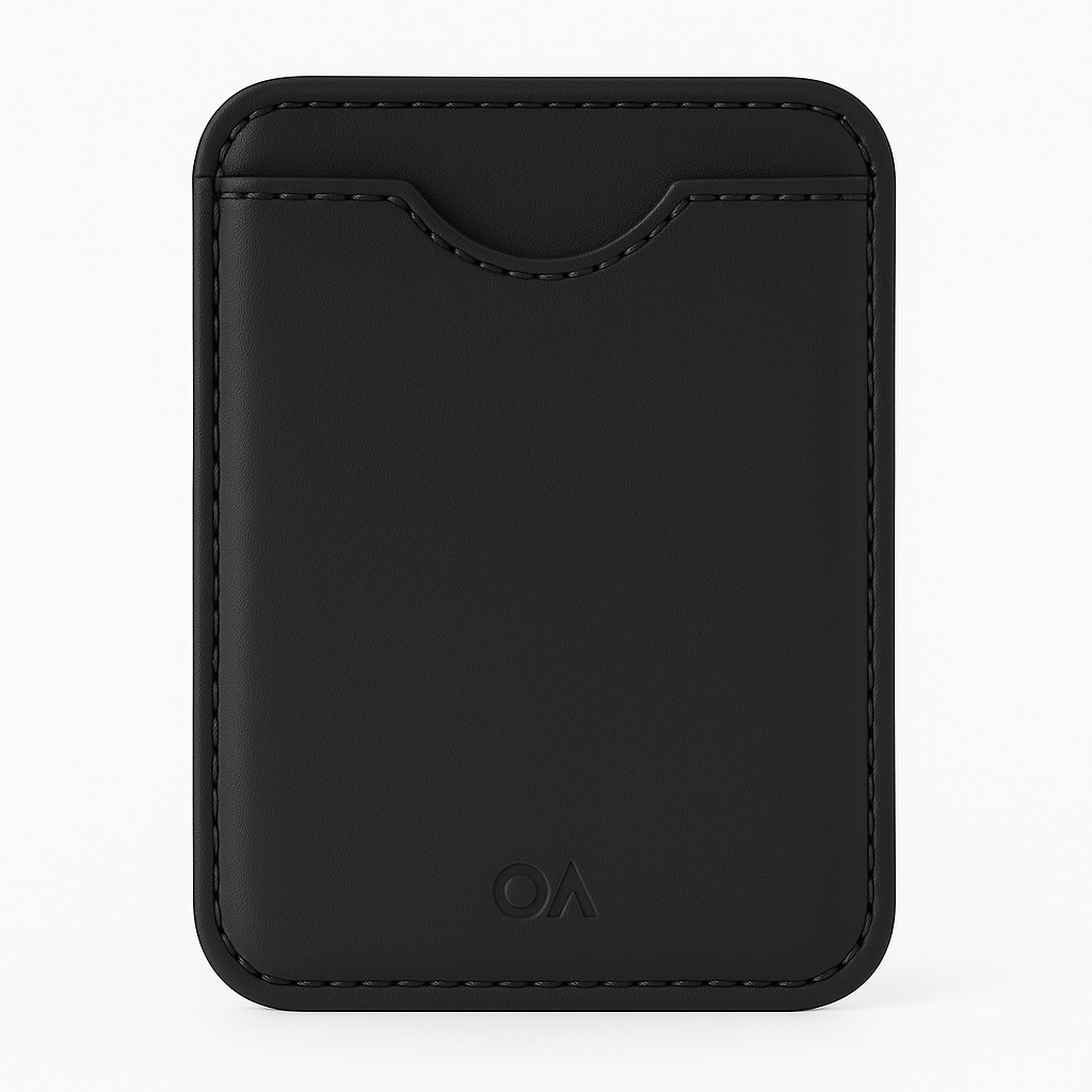 Case-Mate – Magnetic Wallet/Card Holder - Designed For Magsafe Compatible Iphones And Cases – Made With Vegan Leather, Holds Up To 3 Cards & Cash, Black