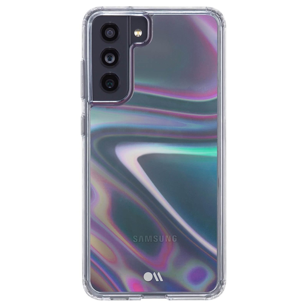 Case-Mate Soap Bubble Samsung Galaxy S21 Fe 5g Case - With 10ft Drop Protection & Wireless Charging - Luxury Bling Glitter Case For S21 Fe 5g - Iridescent Swirl Effect, Anti-Scratch, Slim - Iridescent