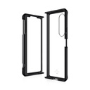 Itskins Hybrid Solid Protective Phone Case Compatible With Galaxy Z Fold3 5g, Slim Hybrid Case, Anti-Yellowing, And Heavy Duty Shockproof Cover, Military Phone Case | Black And Transparent