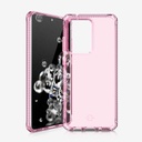 Itskins Spectrum Clear Protective Phone Case Compatible With Samsung Galaxy S20 Ultra, Slim Hybrid Case, Anti-Yellowing, And Heavy Duty Shockproof Cover, Military Phone Case | Light Pink
