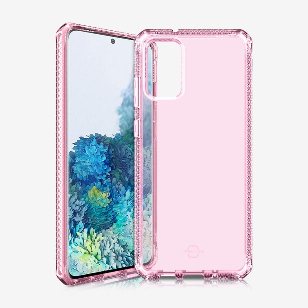 Itskins Spectrum Clear Protective Phone Case Compatible With Galaxy S20 Plus, Slim Hybrid Case, Anti-Yellowing, And Heavy Duty Shockproof Cover, Military Phone Case - Light Pink