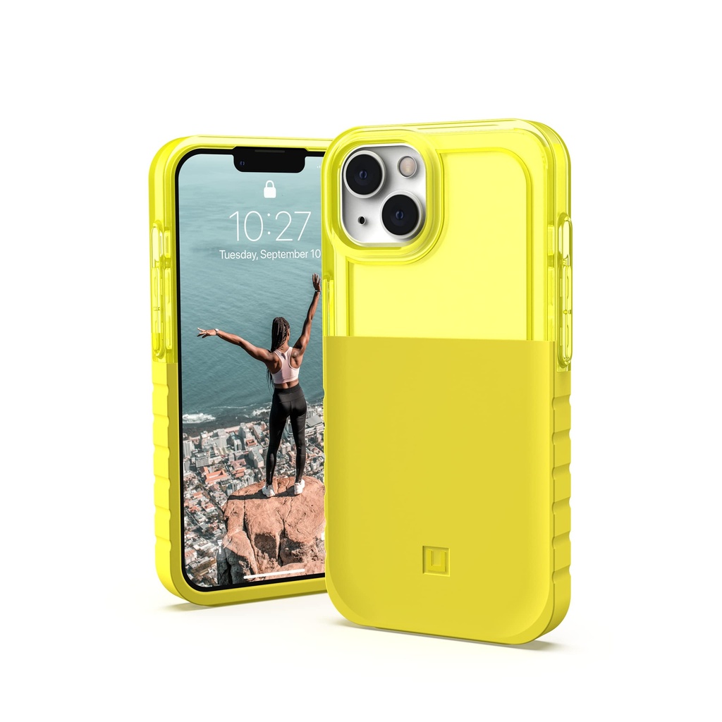 Urban Armor Gear [U By Uag Designed For Iphone 13 Case Blue Cerulean Dip Slim Lightweight Stylish Trendy Translucent Shock Absorbing Antimicrobial Modern Protective Phone Cover, [6.1 Inch Screen]
