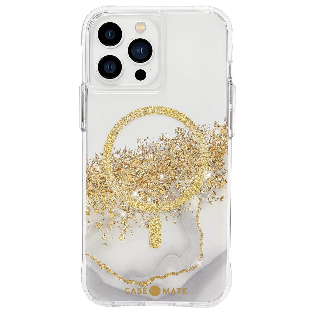 Case-Mate Iphone 14 Pro Max Case - Karat Marble [10ft Drop Protection] [Compatible With Magsafe] Magnetic Cover With Cute Bling Sparkle For Iphone 14 Pro Max 6.7", Anti-Scratch, Shock Absorbent, Slim