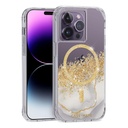 Case-Mate Iphone 14 Pro Case - Karat Marble [10ft Drop Protection] [Compatible With Magsafe] Magnetic Cover With Cute Bling Sparkle For Iphone 14 Pro 6.1", Anti-Scratch, Shock Absorbent, Slim Fit