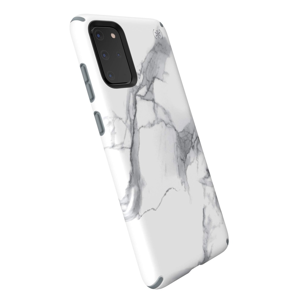 Speck Products Presidio Inked Samsung Galaxy S20 Ultra Case, Carraramarble Matte/Grey