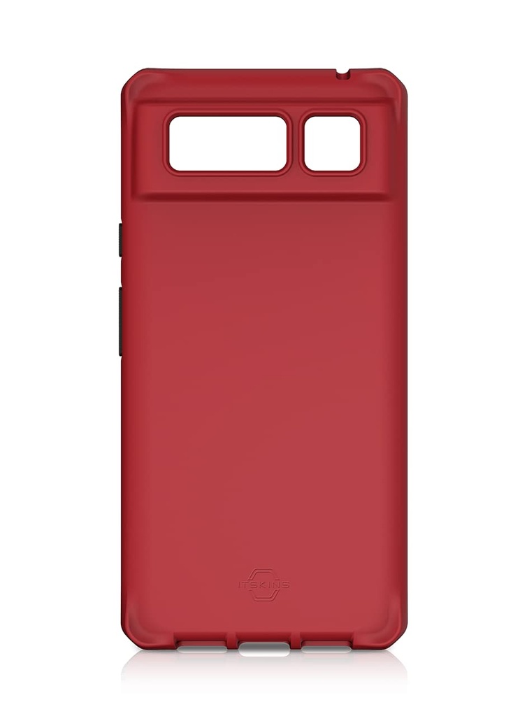Itskins | Hybrid Silk Protective Phone Case Compatible With Pixel 6, Slim Hybrid Case, Anti-Yellowing, And Heavy Duty Shockproof Cover, Military Phone Case | Chill Red