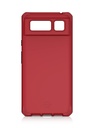 Itskins | Hybrid Silk Protective Phone Case Compatible With Pixel 6, Slim Hybrid Case, Anti-Yellowing, And Heavy Duty Shockproof Cover, Military Phone Case | Chill Red