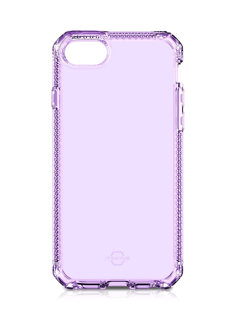 Itskins Spectrum Clear Protective Phone Case Compatible With Iphone Se / 8/7, Slim Hybrid Case, Anti-Yellowing, And Heavy Duty Shockproof Cover, Military Phone Case | Light Purple