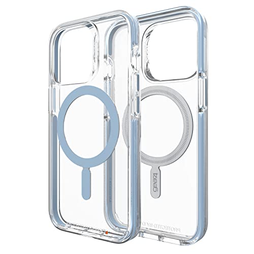 GEAR4 ZAGG SANTA CRUZ SNAP CASE - MAGSAFE COMPATIBLE CLEAR CASE THAT HIGHLIGHTS THE D3O PROTECTION MATERIAL - FOR APPLE IPHONE 13 PRO - BLUE,702008208