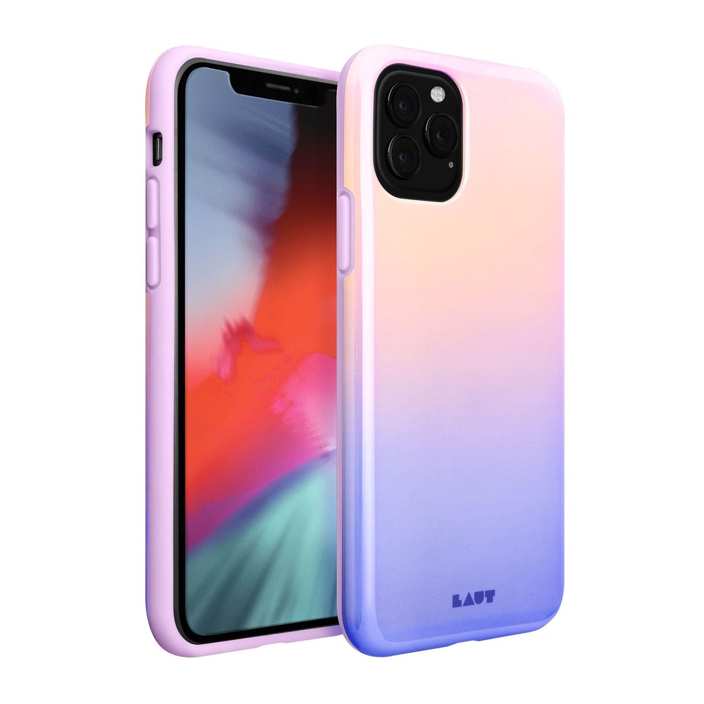 Laut | Huex Fades For Iphone 11 Pro Max | Color Fade Iridescent Design | Air Frame Technology | 13ft./ 4m Impact Protection | Easy To Snap On & Off | Qi Wireless Charger Compatible • Lilac