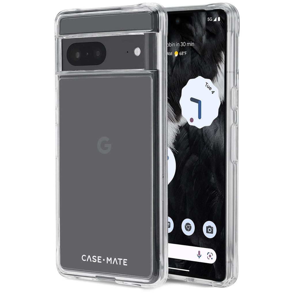 Case-Mate Tough Series - Google Pixel 7 Case (Clear) [10ft Drop Protection] [Wireless Charging Compatible] Protective Phone Cover For Pixel 7, Anti-Yellowing, Anti-Scratch, Shockproof Materials, Slim