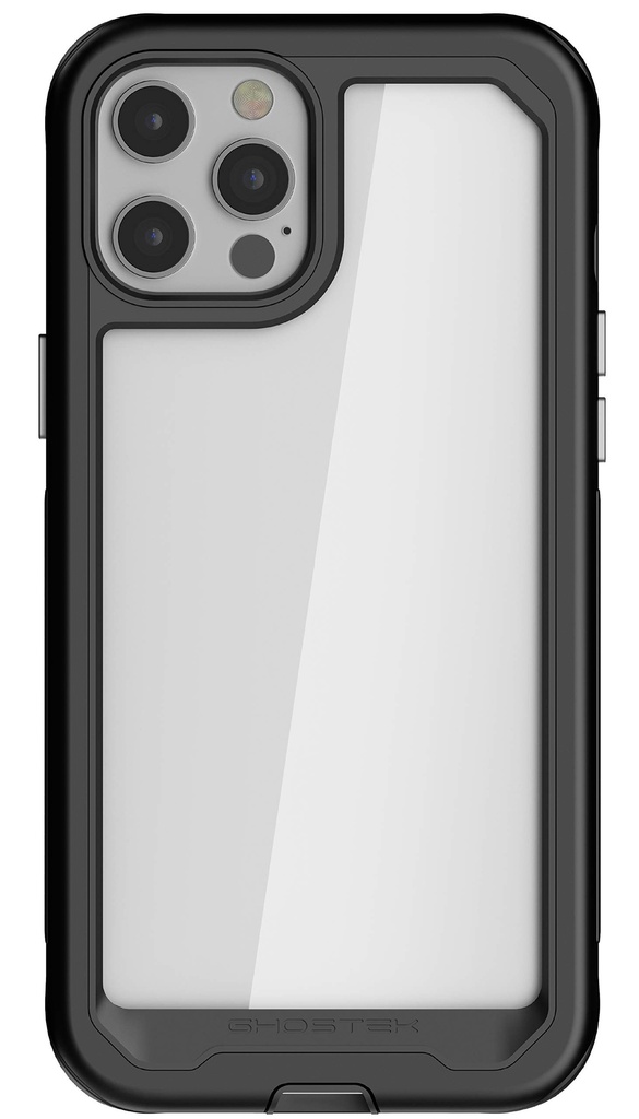 Ghostek Atomic Slim Iphone 12 Pro Max Case - Metal Bumper, Lightweight Military Grade Alloy Protective Phone Case, Shockproof - Wireless Charging Compatible 12 Pro Max Phone Case 5g (2020) (6.7")(Red)