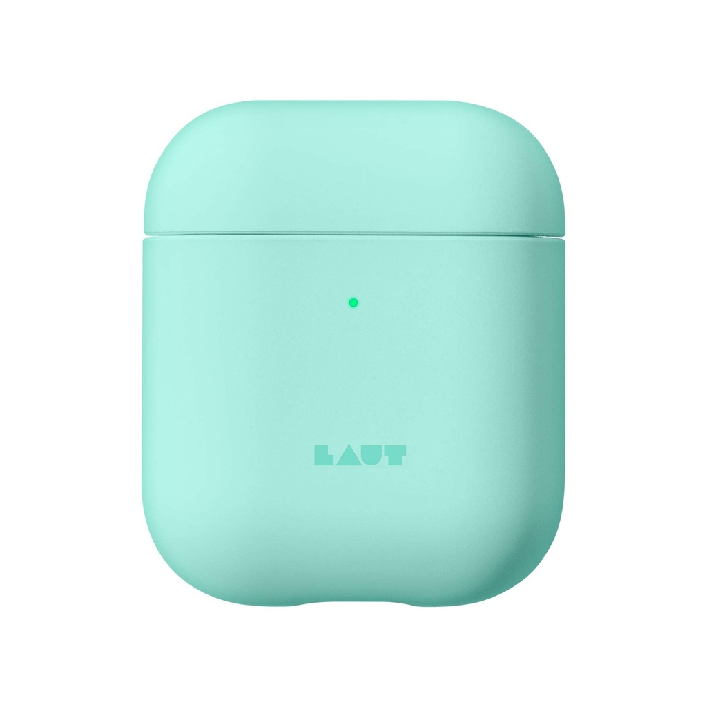 LAUT - HUEX PASTELS FOR AIRPODS 2 AND 1 CHARGING CASE | SILKY RUBBER FINISH | ULTRA LIGHTWEIGHT | FRONT LED VISIBLE (SPEARMINT)