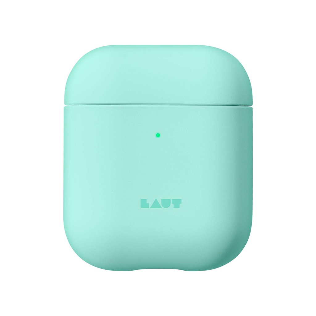 Laut - Huex Pastels For Airpods 2 And 1 Charging Case | Silky Rubber Finish | Ultra Lightweight | Front Led Visible (Spearmint)