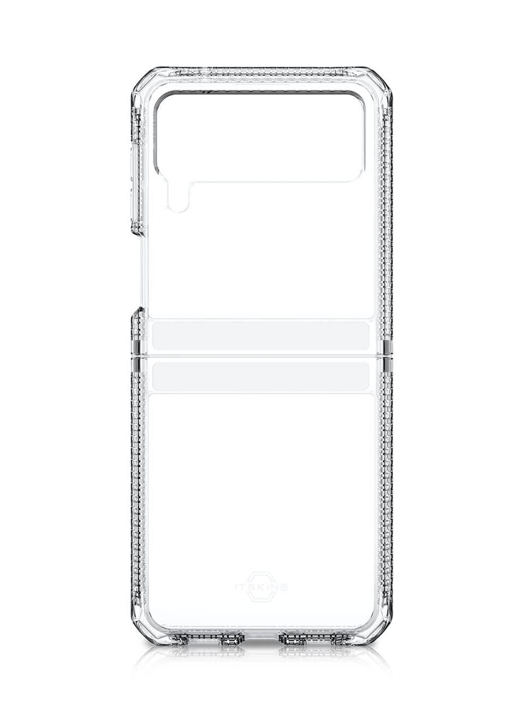 Itskins Hybrid Clear Protective Phone Case Compatible With Samsung Galaxy Z Flip3 5g, Slim Hybrid Case, Anti-Yellowing And Heavy Duty Shockproof Cover, Military Phone Case |Transparent