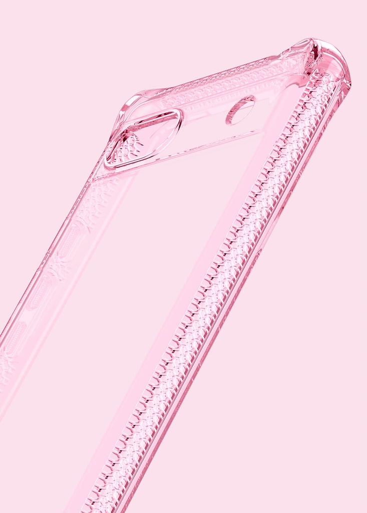 Itskins Spectrum R // Clear Compatible With Google Pixel 6a, Protective Phone Case, Slim Hybrid Case, Anti-Yellowing, And Heavy Duty Shockproof Cover, Military Phone Case - Light Pink