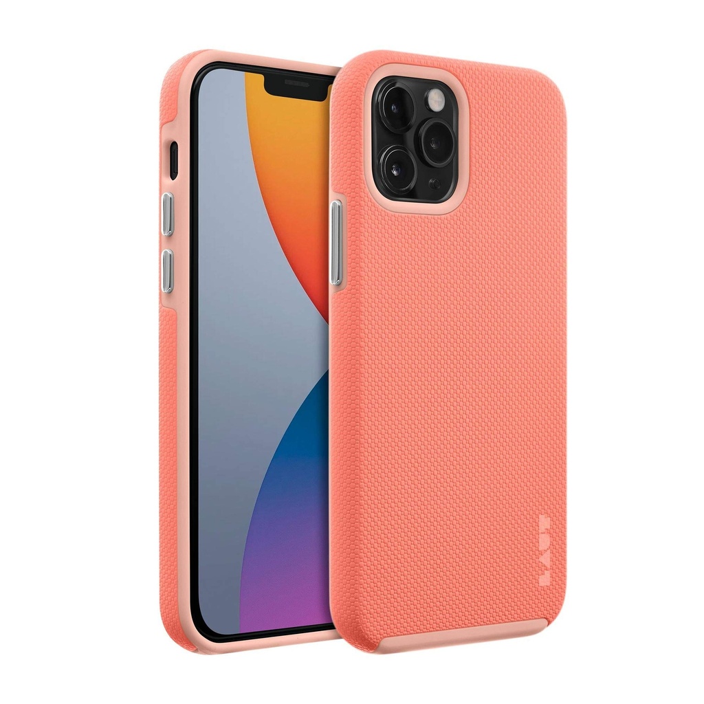 Laut - Shield Case Compatible With Iphone 12 Mini | Ultra Durable Double Layer | 13ft./4m Impact Protection| Easy-Grip Casing • Coral