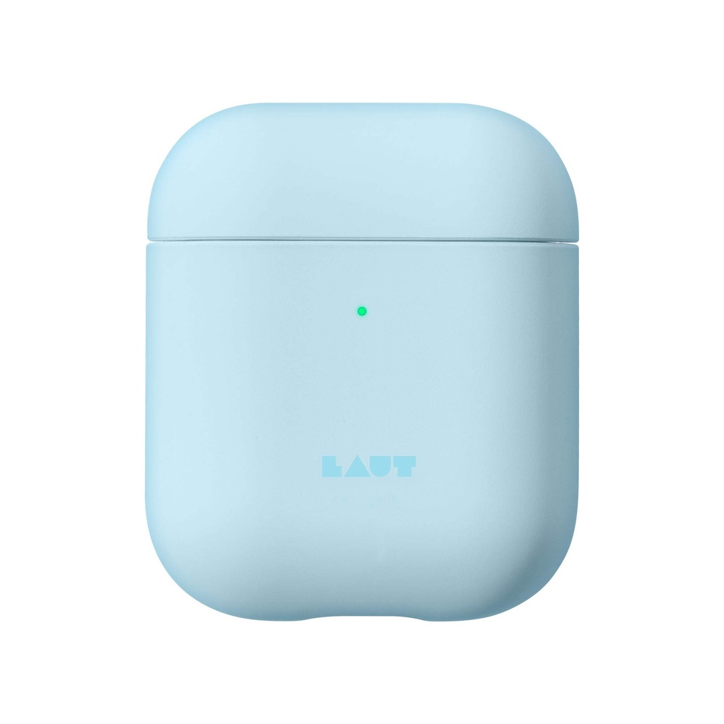 Laut - Huex Pastels For Airpods 2 And 1 Charging Case | Silky Rubber Finish | Ultra Lightweight | Front Led Visible (Baby Blue)