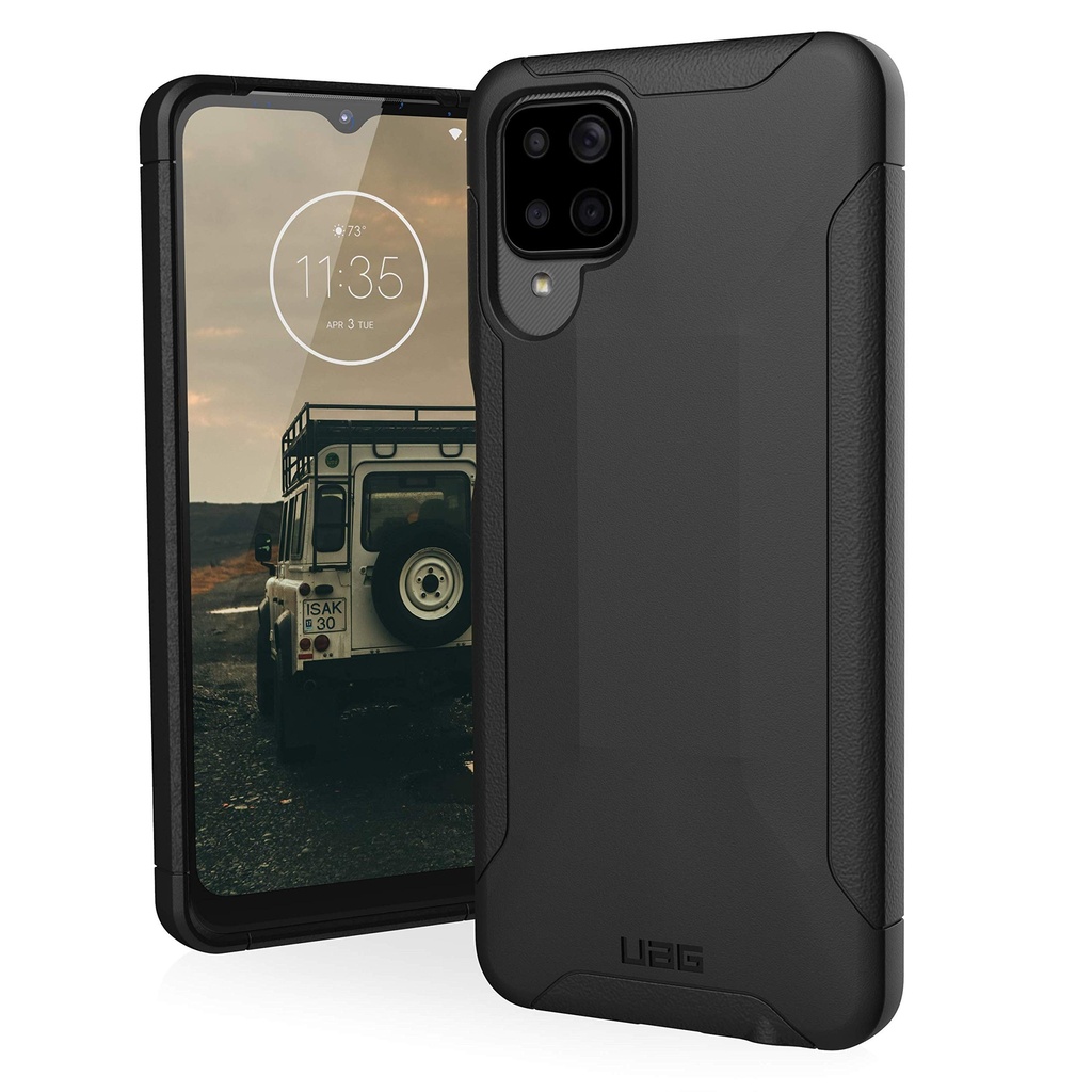 Urban Armor Gear Uag Designed For Samsung Galaxy A12 Case Scout Rugged Feather-Light Military Grade Drop Tested Protective Cover, Black