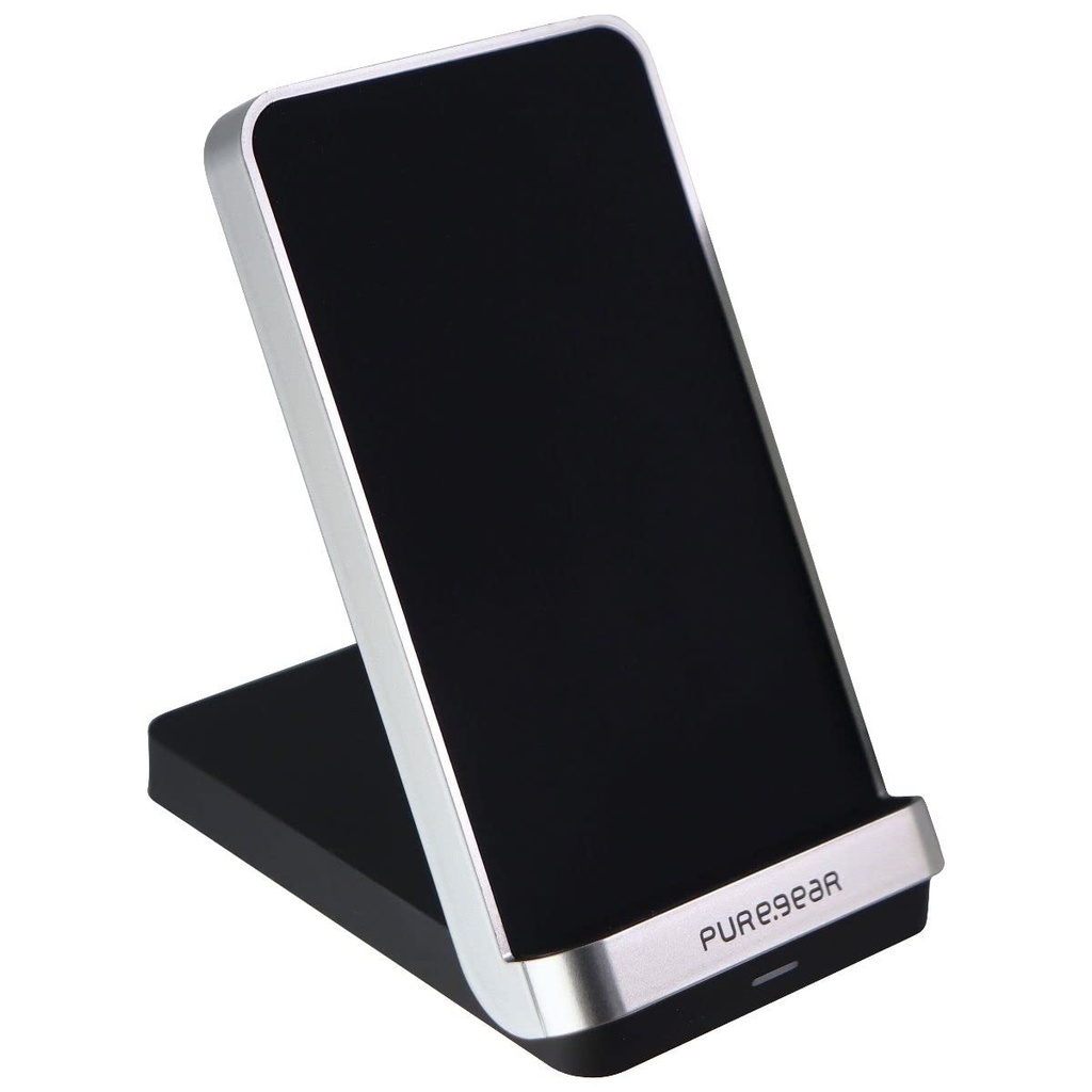 Puregear 7.5/10w 2-Coil Fast Wireless Charging Stand For Qi Devices - Black