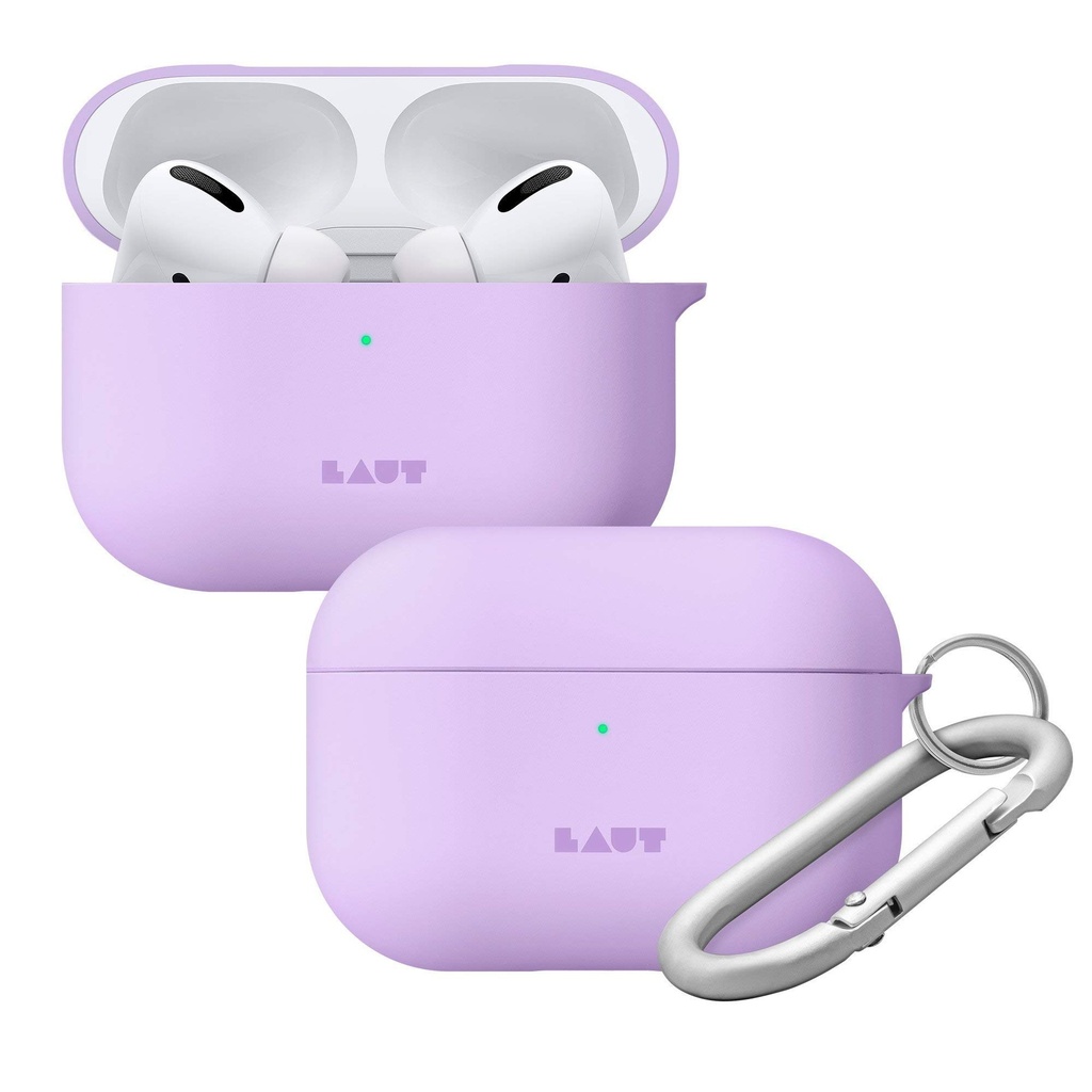 Laut - Huex Pastels For Airpods Pro | Silky Rubber Finish | Ultra Lightweight | Carabiner Included • Violet