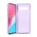 Itskins Spectrum Clear Protective Phone Case Compatible With Galaxy S10 5g, Slim Hybrid Case, Anti-Yellowing, And Heavy Duty Shockproof Cover, Military Phone Case - Light Purple
