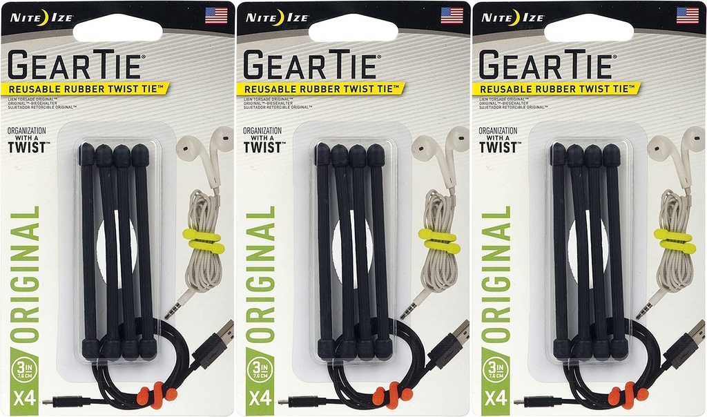 Gear Tie 3 Twist Tie
