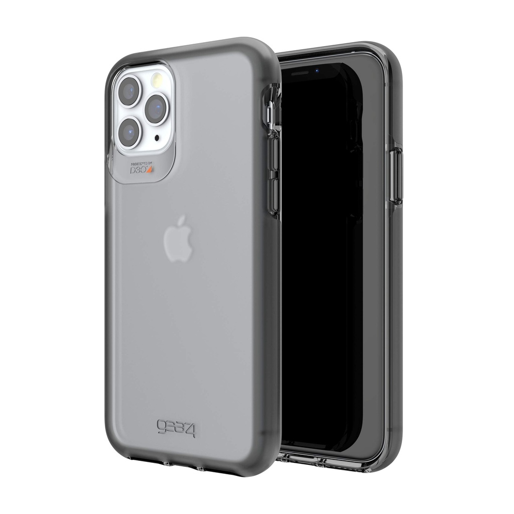 Gear4 Zagg Hampton Compatible With Iphone 11 Pro Case, Advanced Impact Protection, Integrated D3o Technology, Anti-Yellowing, Protective Phone Cover - Dark Charcoal, Grey, 37033